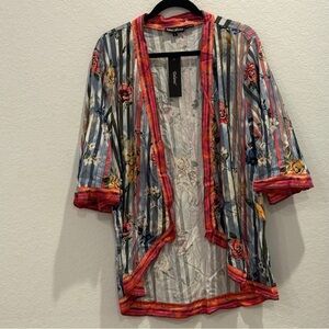 Tolani Multicolor Floral Kimono